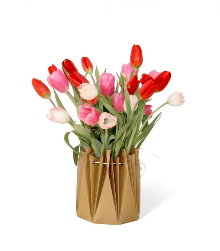 Colorful Tulips Vase