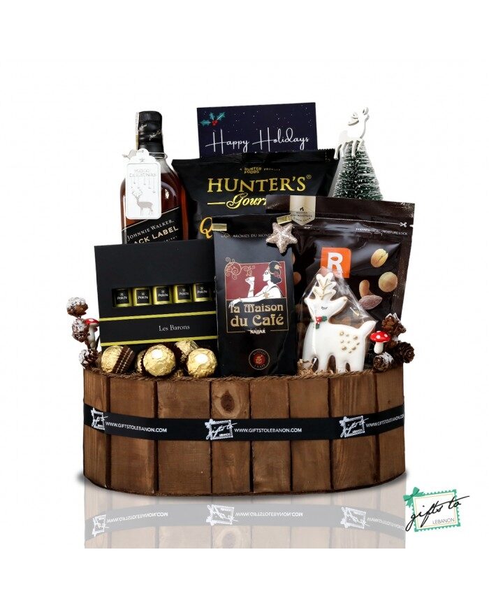 Johnny Walker Black Label Deluxe Gift Basket