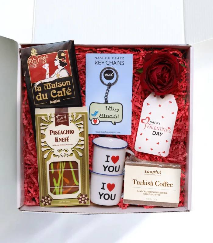 Lebanese Coffee Love and Pistachio Knefe Gift Box