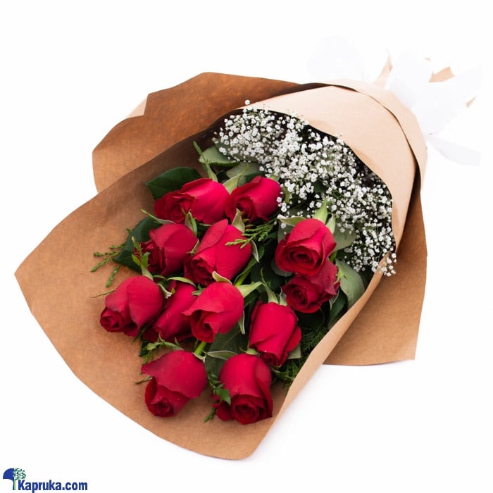 Cupid's Charm 12 Red Roses Bouquet