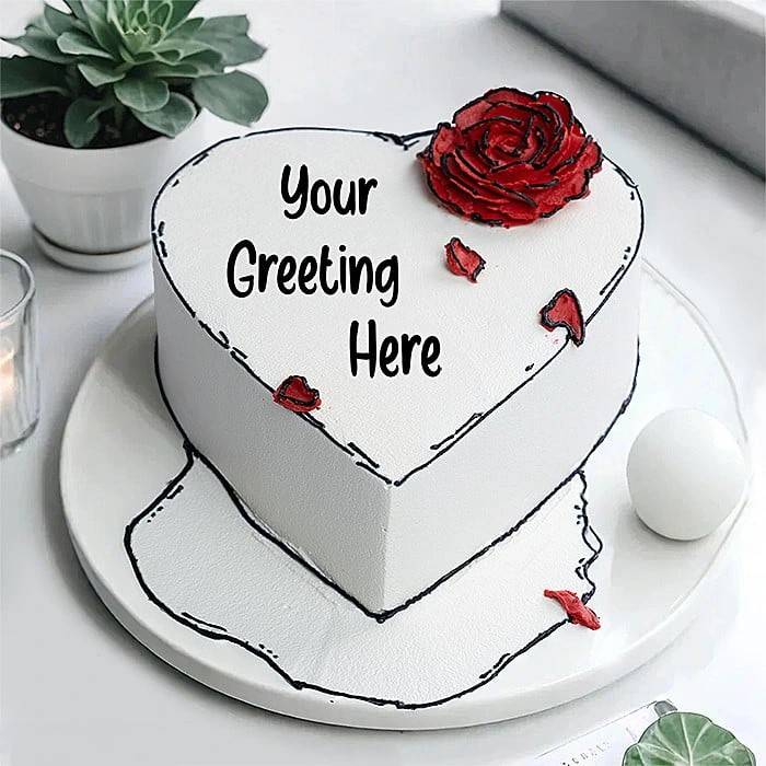 Eternal Rose Ribbon Cake