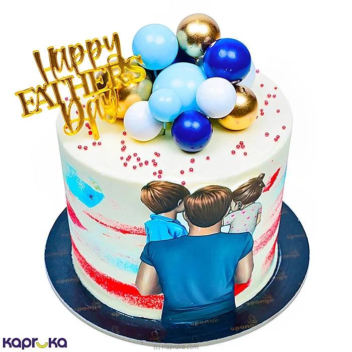 Sponge Father's Day Ribbon Cake