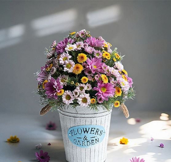 Timeless Chrysanthemums Vase