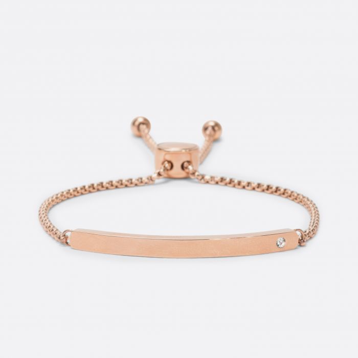 Stainless steel rose gold bracelet