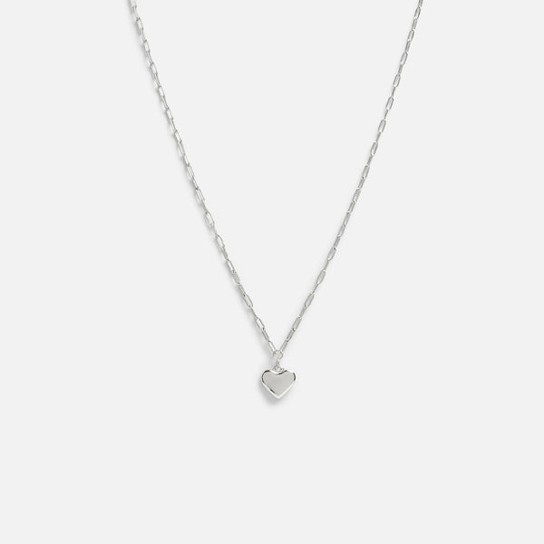 Sterling silver chain with heart charm