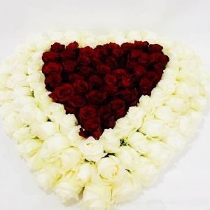 Heart-Shaped Roses Arrangement