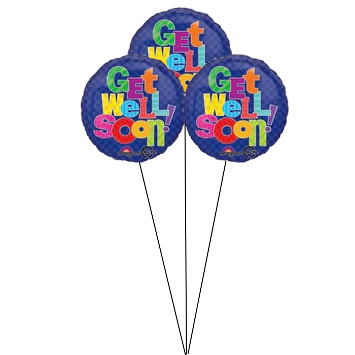 Get Well Pattern Balloon(Bunch of Three)