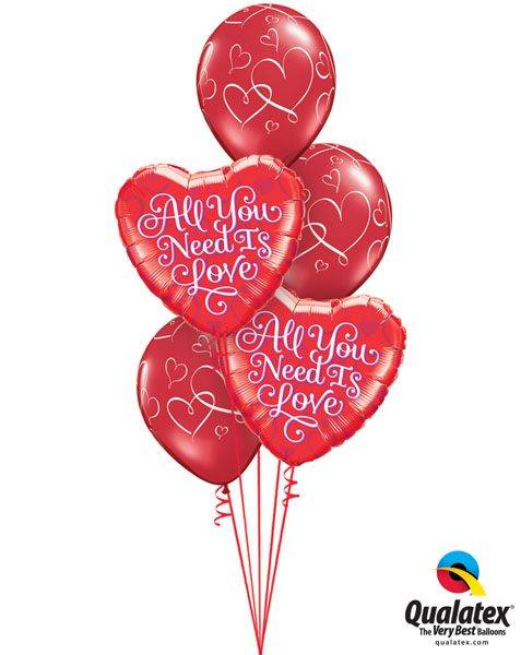 Bouquet 125 All You Need Is Love Qualatex #21827-2 40862-3