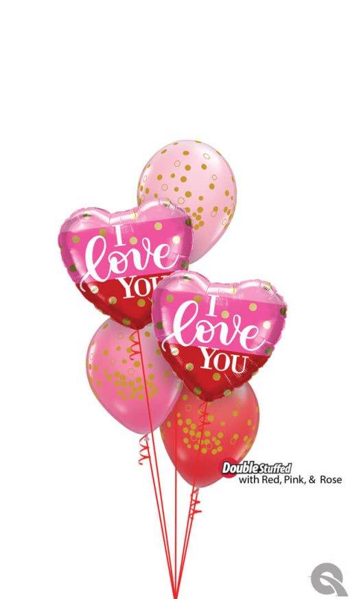Bukiet 1653 Three Little Words¦ Qualatex #16727-2 56844-3 43791 43766 43790