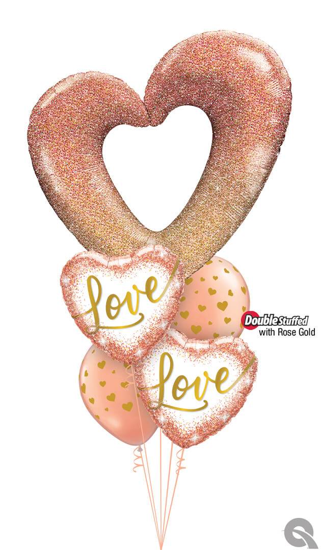 Bouquet 1665 You Have My Heart Qualatex #21073 20994-2 85706-2 57211-2