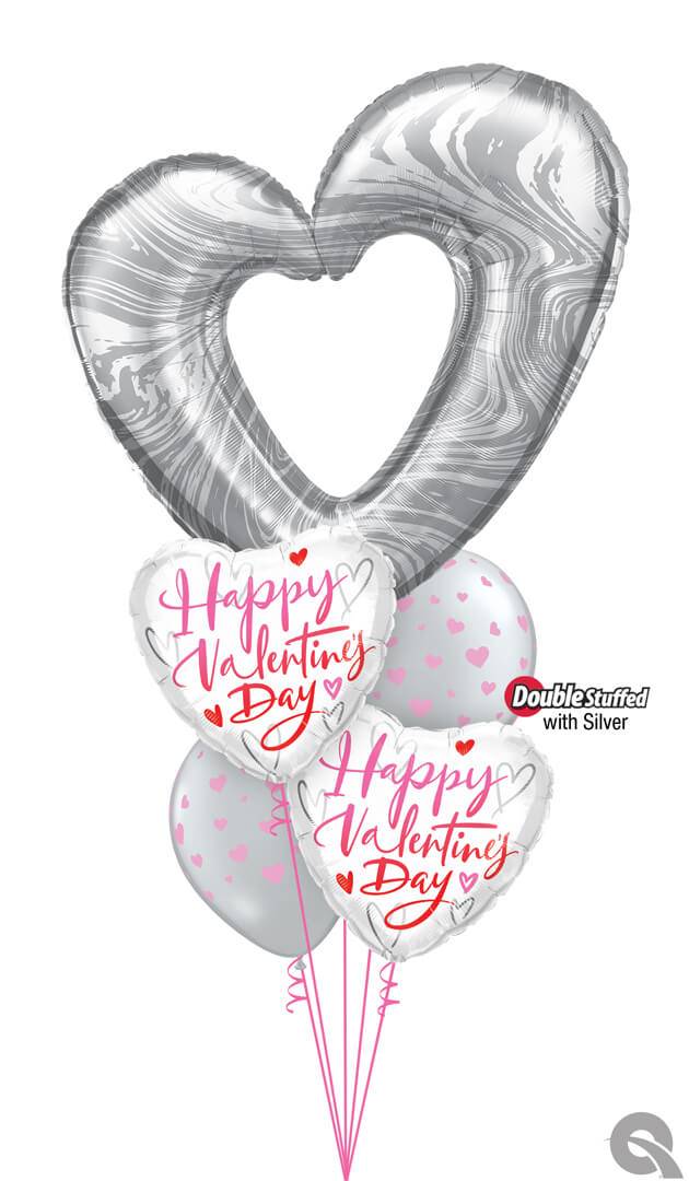 Bouquet 1673 Love is all around! Qualatex #23181 16776-2 18100-2 43794-2