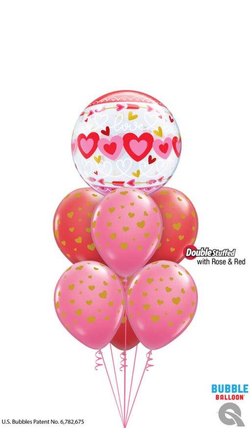 Bouquet 1689 Surrounded by love! Qualatex #24076 85706-6 43791-3 43790-3