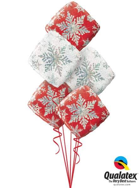 Bouquet 465 Snowflake Sparkles Red Qualatex-40093-3 40091-2