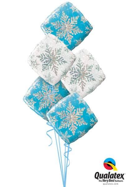 Bouquet 466 Snowflake Sparkles Blue Qualatex-40089-3 40091-2