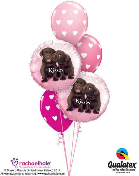 Bouquet-47 Puppy Kisses Qualatex #34075-2 27051-2
