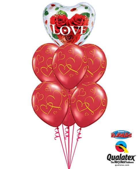 Bouquet 491 Love Roses Qualatex #33878 40862-6