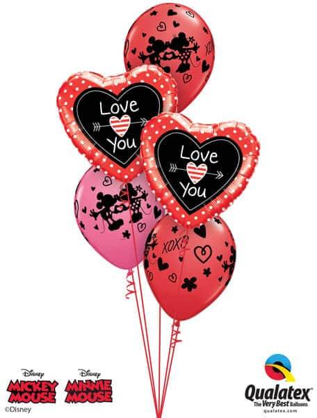 Bouquet 707 Disney Mickey & Minnie Silhouette Kiss #54850-2 23187-3