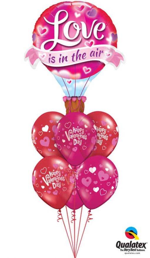 Bouquet 809 Ruby Red & Jewel Magenta Love Balloon Qualatex #78529 23407-6