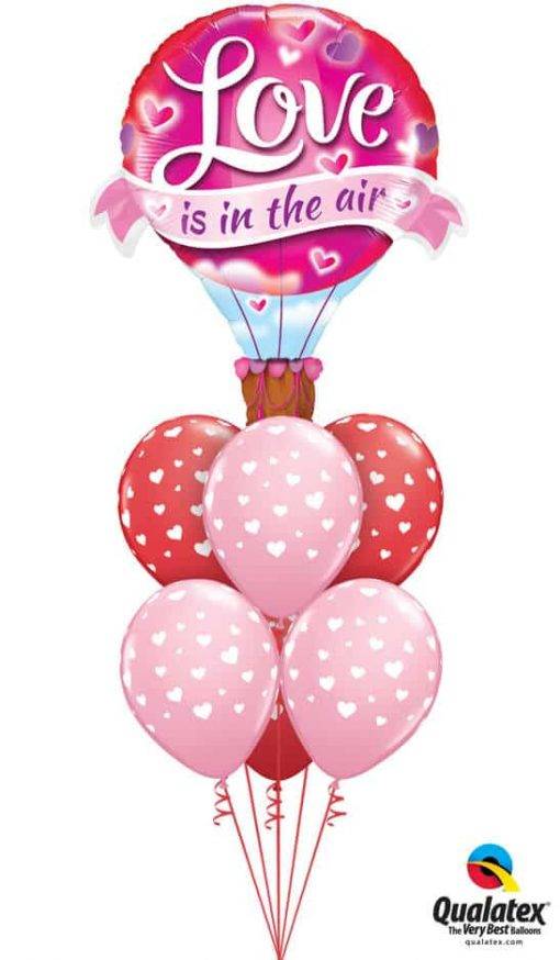 Bouquet 814 Pink & Red Hearts in the Air Qualatex #78529 85713-6