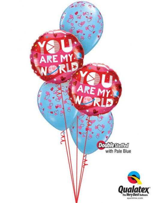 Bouquet 858 My Place in the World is Next to You Qualatex #97171-2 43762-3 85706-3