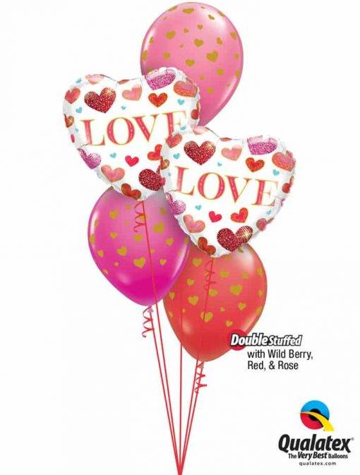 Bouquet 865 You Are My Heart! Qualatex #97185-2 85706-3 43791-1 43790-1 25572-1