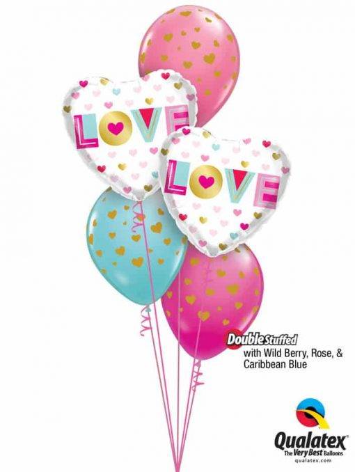 Bouquet 866 You Stole My Heart! Qualatex #97188-2 85706-3 43791-1 50322-1 25572-1