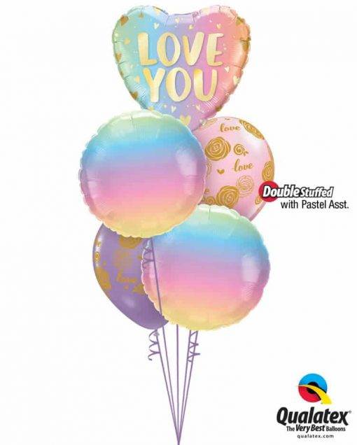Bouquet 870 You and Me Are Meant to Be! Qualatex #97433-2 97430-2 57056-2 43766-1 43754-1