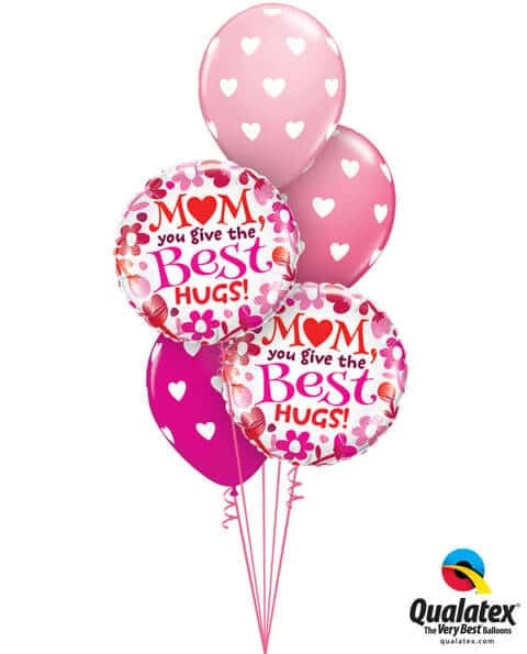 Bukiet 246 M(Heart)M â€“ Best Hugs! Qualatex #24068-2 27051-3