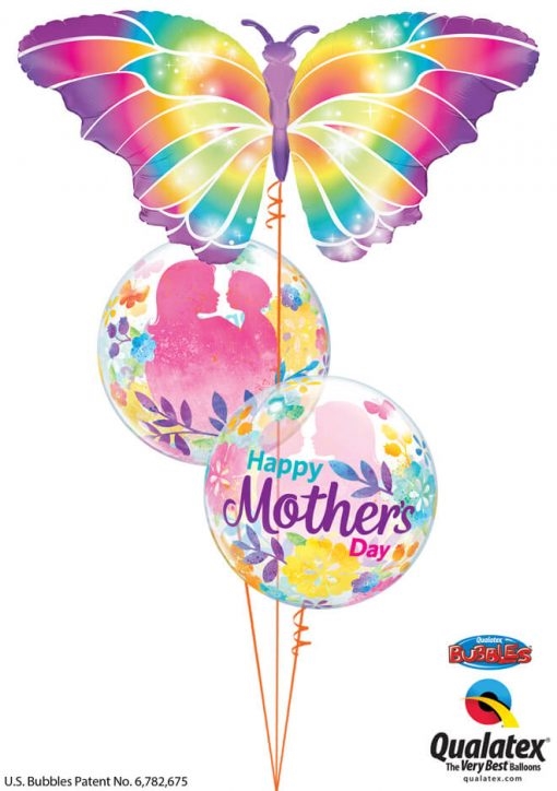 Bukiet 912 Rainbow Butterfly Mother's Day Qualatex #55581 11656