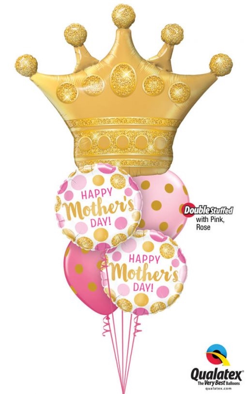Bukiet 944 Mother's Day Queen Qualatex #49343 55830-2 56895-2 43791-1 43766-1