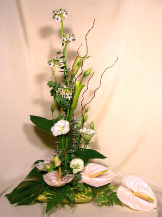 Still Life With Flowers White Anthuriumokkal