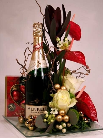 Henkell champagne in an elegant glass - VIP gift