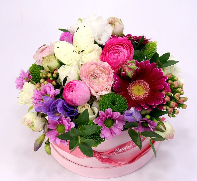 Flower box in pink