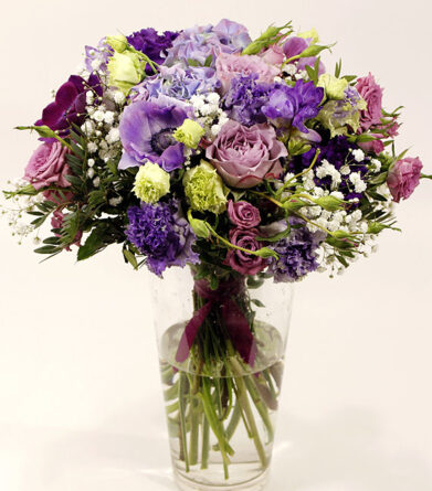 Purple-pink circle bouquet XL
