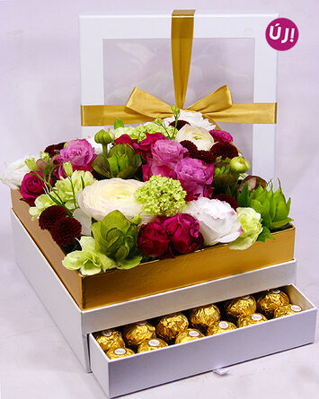 Flowers between - flower box with secret sons