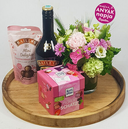 Flowers for mom - with Bailey's and Ritter chocolate