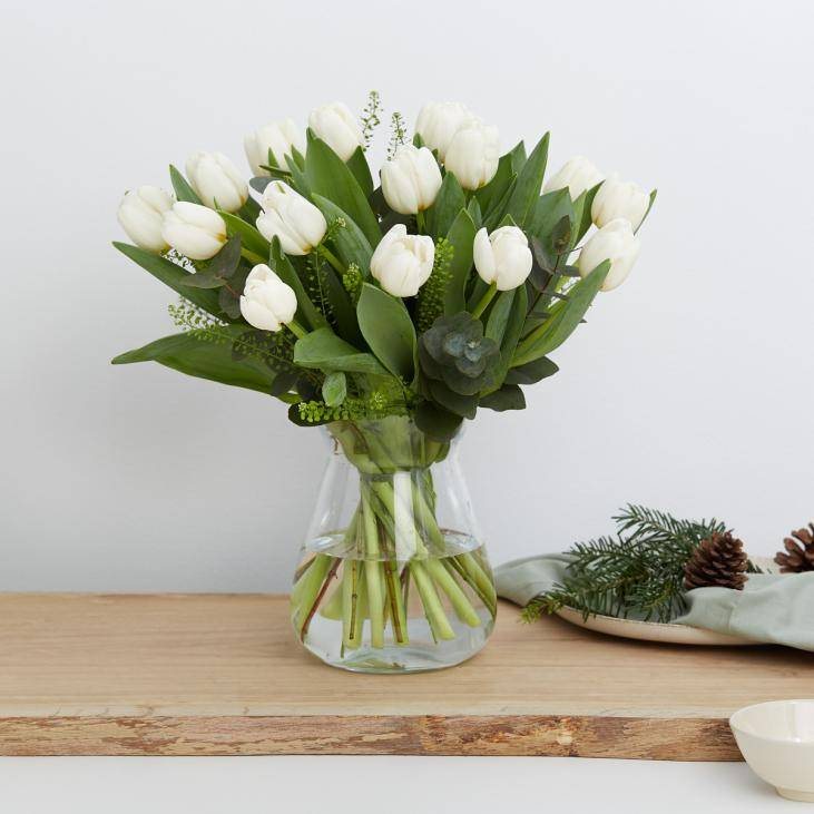 The white tulips