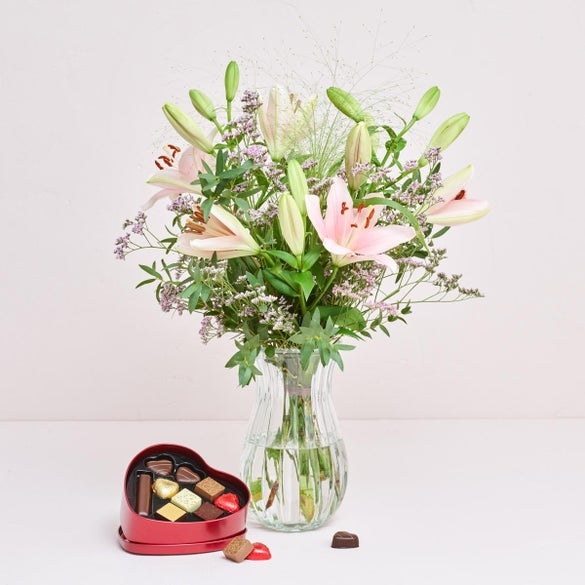 The one for my sweetheart with a chocolate heart