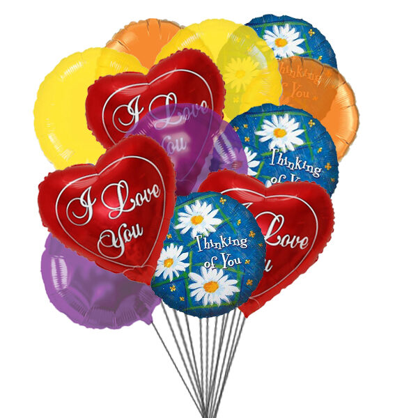Thoughtful Balloons Bouquet (6 Latex Balloons and 6 Mylar Balloons)