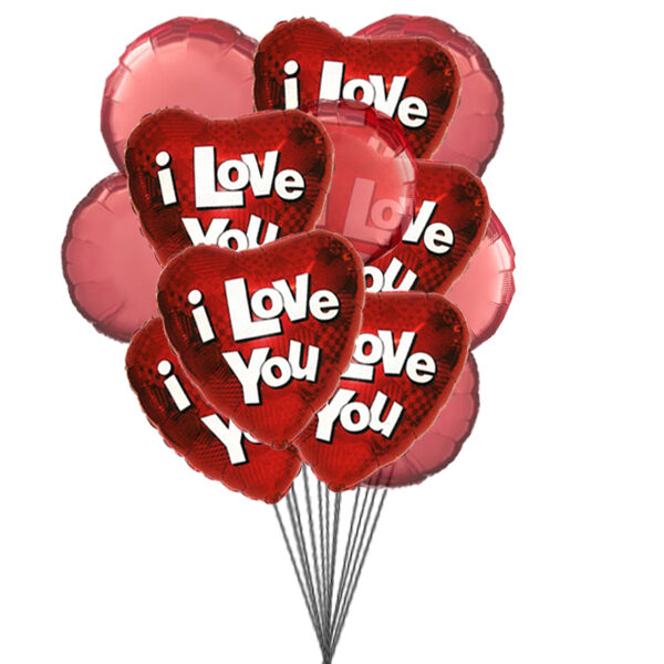 True Love Balloons (6 Mylar Balloons and 6 Latex Balloons)