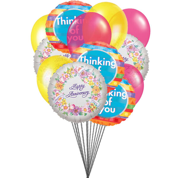 Thinking on Anniversary balloons (6 Latex Balloons and 6 Mylar Balloons)
