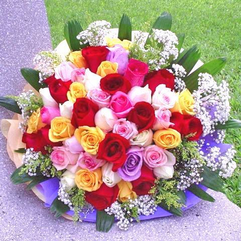 36 Mixed Roses Handbouquet