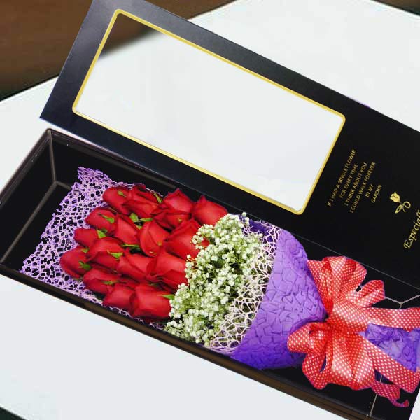16 Red Roses In Gift Box