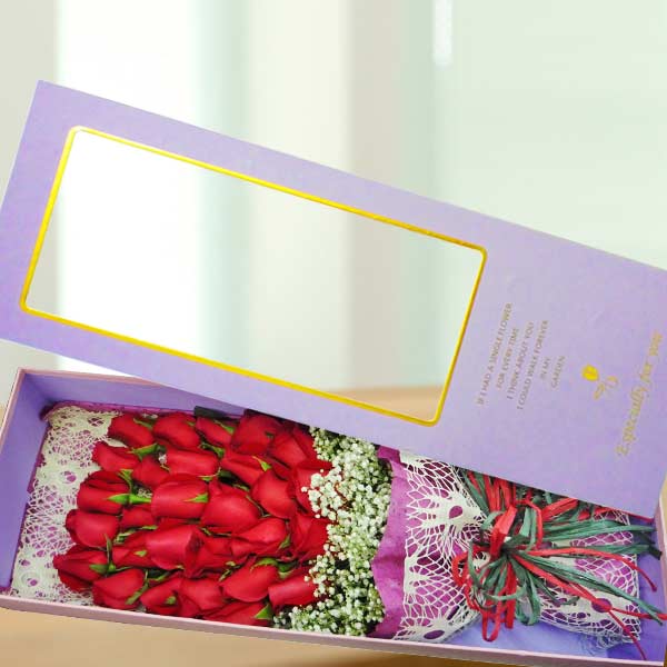 28 Red Roses In Gift Box