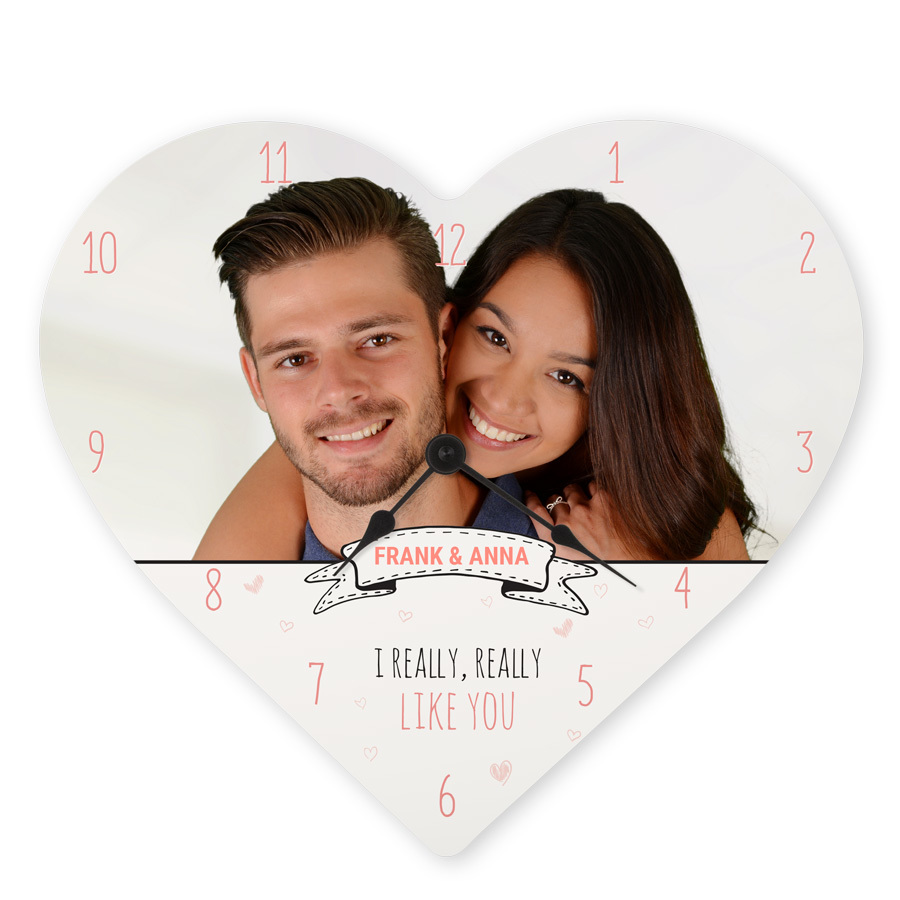 Heart-shaped Hardboard Large Clock