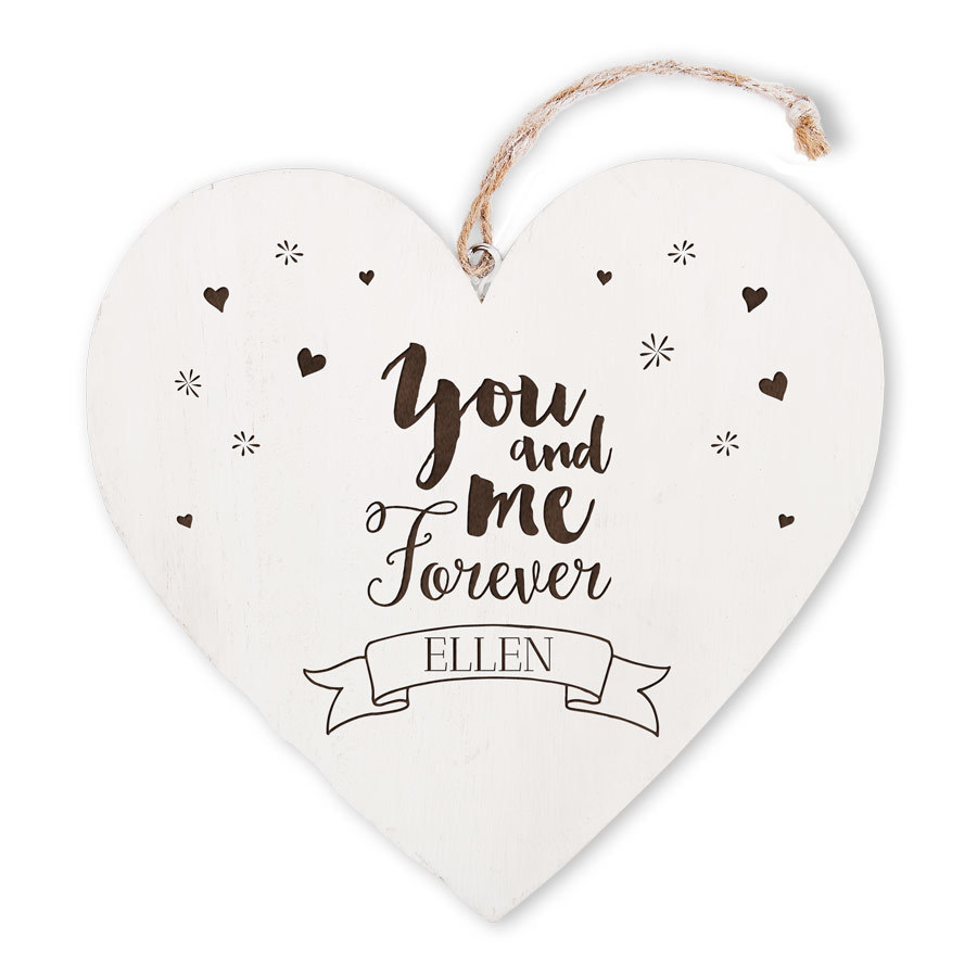 Wooden heart with name