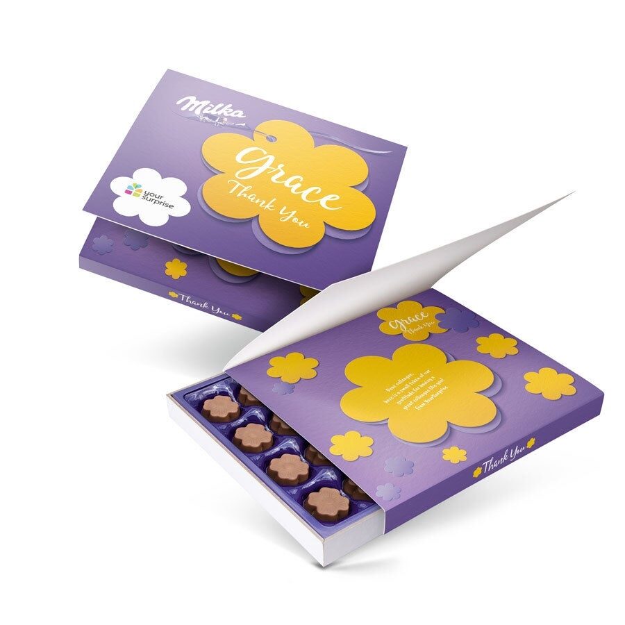Printed Say It With Milka Gift Box - Thank You - 110 Grams