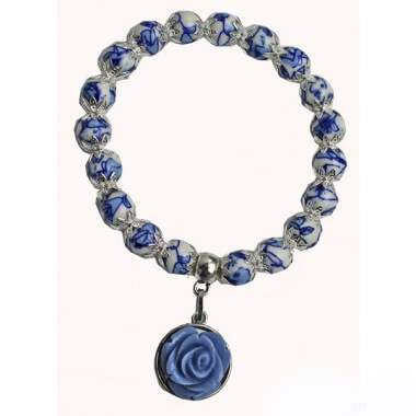 Bracelet Delft blue with charm AMB 02