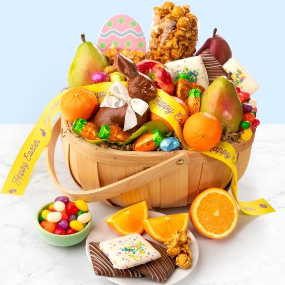 Easter Bunny Fruit and Treats Gift Basket