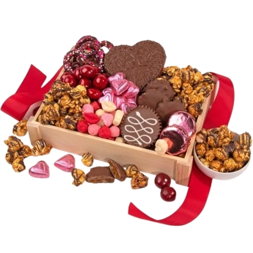 Deluxe Valentine Chocolate Gift Crate